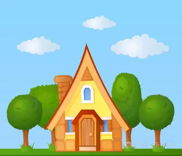 一座小房子的正面