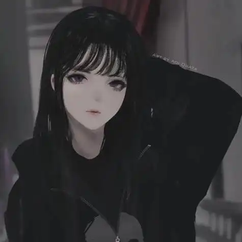 动漫女生头像闺蜜黑色冷酷