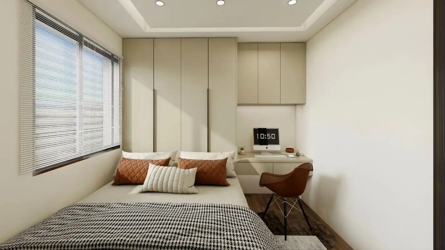 9平次卧 | 书桌 书柜 衣柜一体75解锁多功能 卧室太小.