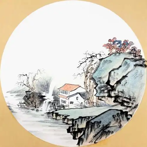 【国画技法】小品山水画四例画法图解 - chrome插件网