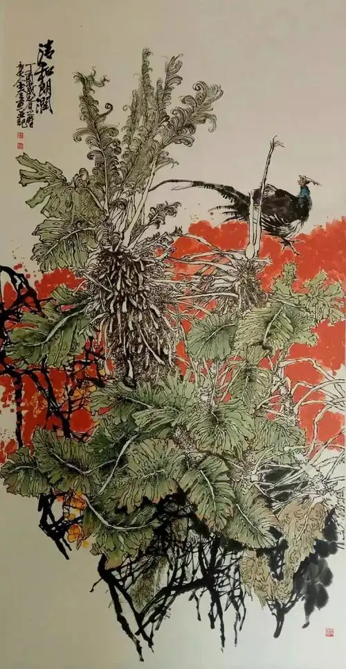 袁金奎写意花鸟画欣赏