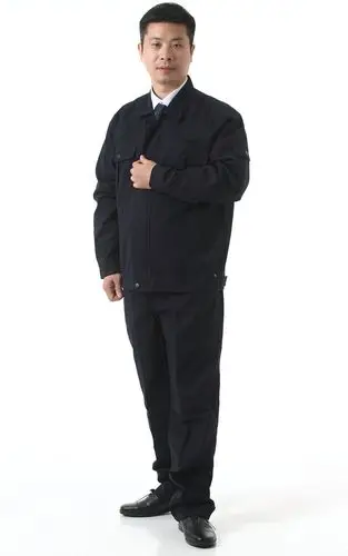 劳保服长袖套装纯棉工作服男带里衬工服工装工程服秋冬款