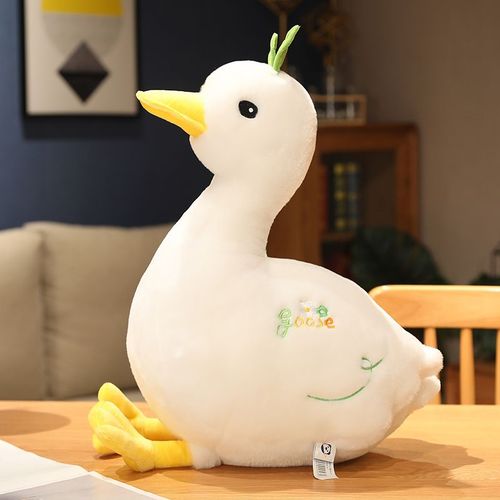 开心鹅公仔毛绒玩具白色坐姿大白鹅小鸭子玩偶抓机布娃娃生日礼物
