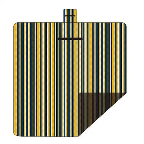 150x200cm蓝白格 200*200cm 机洗野餐垫加厚防潮垫防水地垫野营垫子