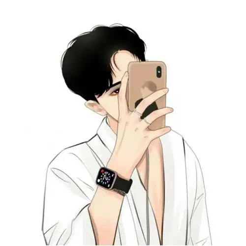 手绘卡通男头 成熟 社会范79