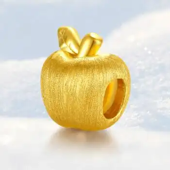 黄金手链女转运珠招财3d硬金小苹果本命年手绳999足金情侣送礼物圣诞