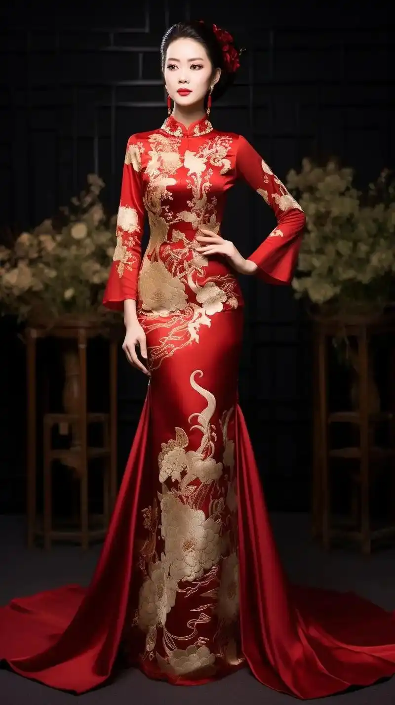 t台走秀.又炫又美的中国风来了#优雅旗袍 #国风古韵 #精致 - 抖音