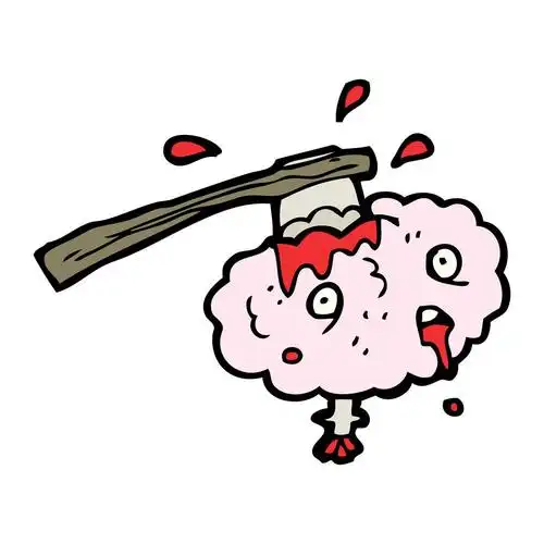 在大脑卡通毛斧,在大脑卡通毛斧