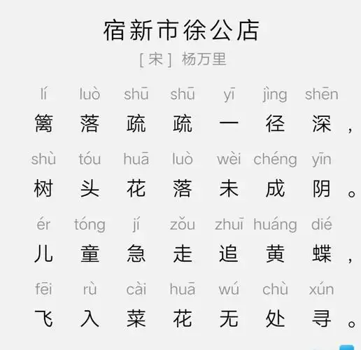 古诗诵读《宿新市徐公店》