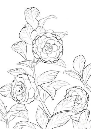 【山茶花简笔画】山茶花怎么画简笔画图片