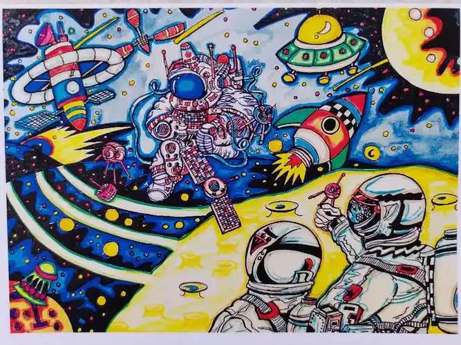 一起去科幻画走廊参观一下吧,看看我们都可以画哪些种类的科幻画