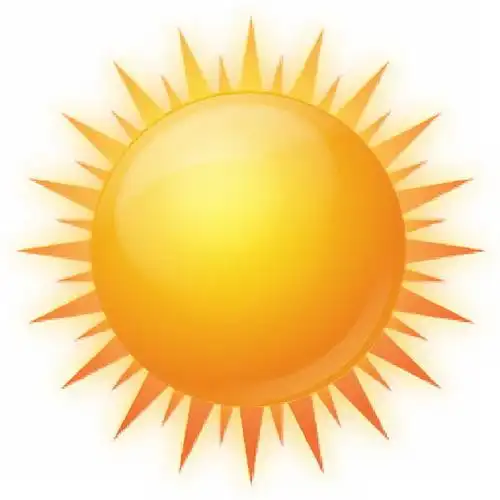 水晶风格黄色的太阳图片免抠素材