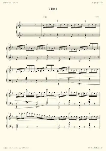 钢琴谱车尔尼740no11