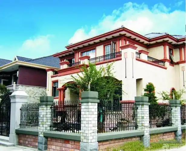 最新混搭别墅不锈钢围墙大门装修设计效果图欣赏