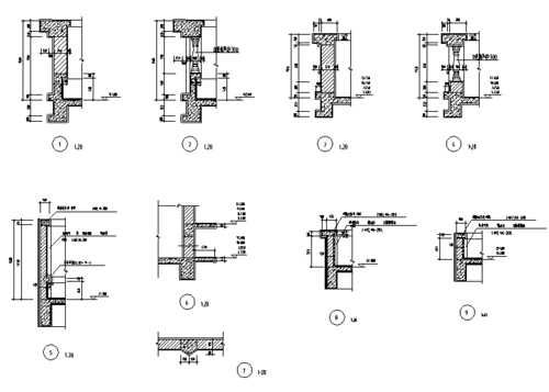 女儿墙大样详图(cad)