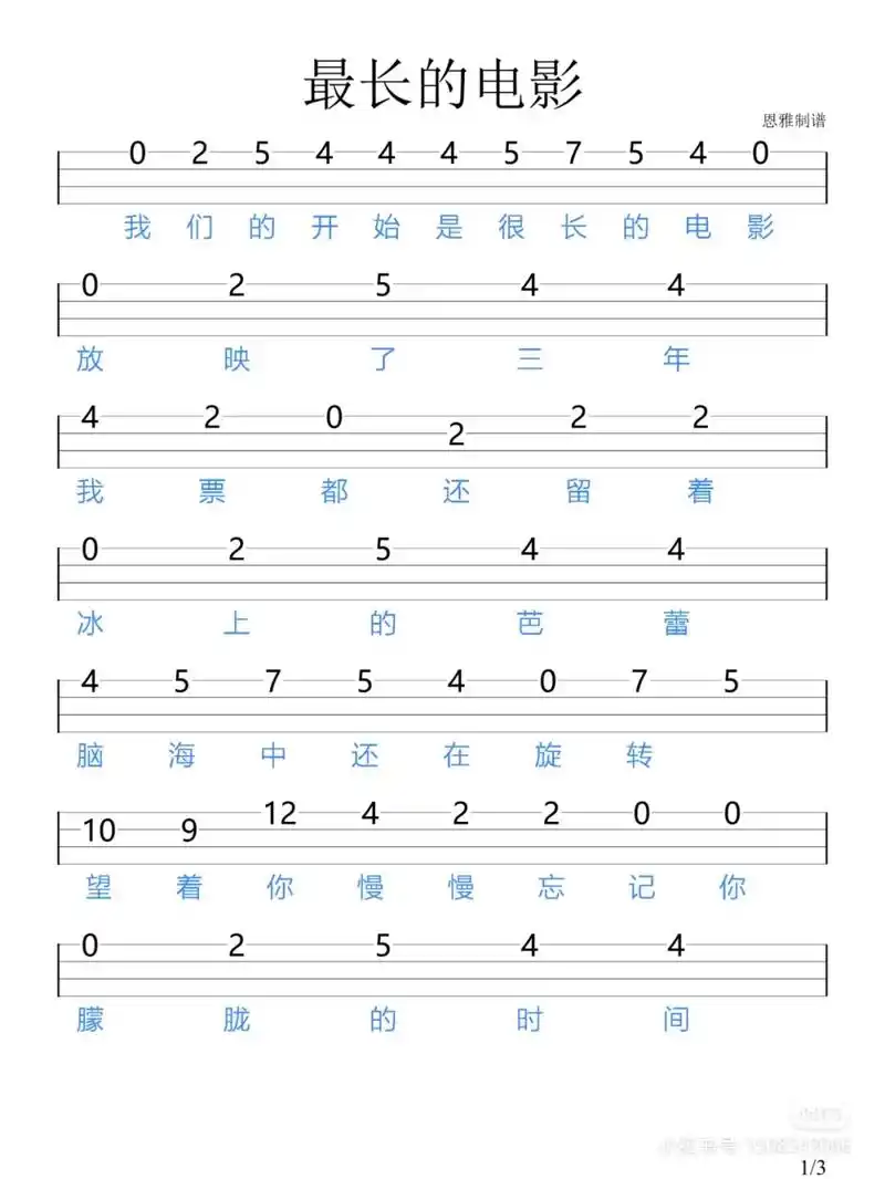 尤克里里简单曲谱 #简谱入门基础教程 #教学简谱 #每天学 - 抖音