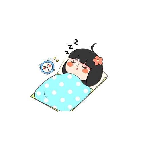 手绘睡觉的小女生