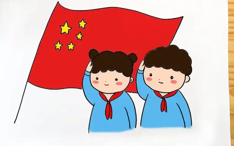 笔画人物-第1张可恩爱女孩小学生简笔画小女孩少先队员敬礼简笔画步骤