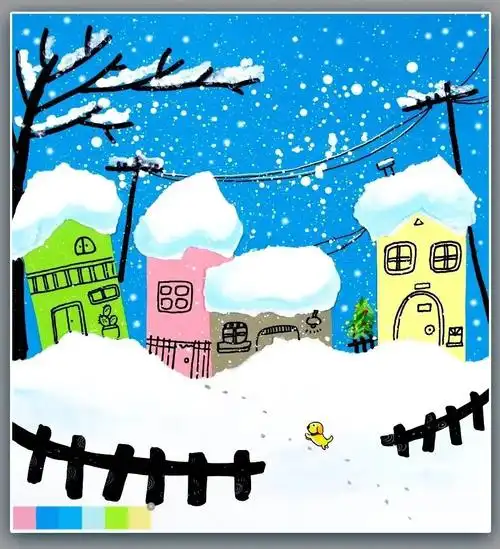 雪景_雪景_冬天去哪玩_创意美术_美术_少儿创意美术_兴趣爱好_绘画