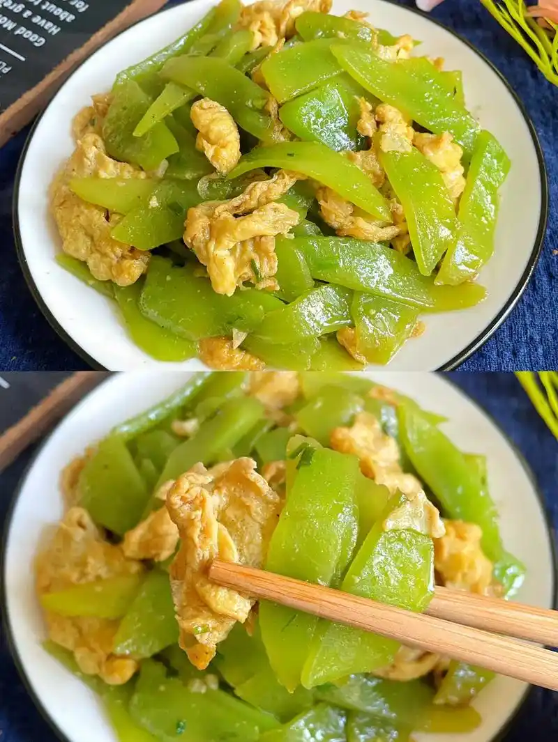 低卡低脂7515巨好吃的莴笋炒鸡蛋7515快手简单  今天给大家