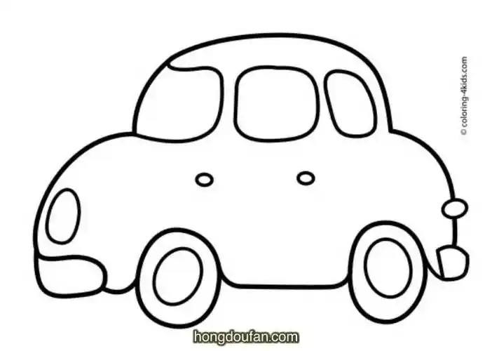 一学就会的超级简单画一辆小汽车小汽车卡通简笔画大全