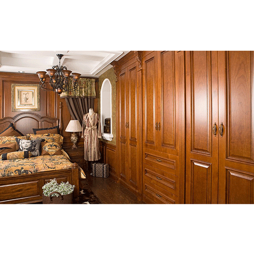 玛格定制家具经典美式卧室实木衣柜02