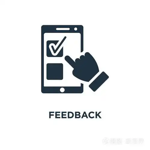 反馈图标.黑色填充矢量插图.白色背景上的反馈符号.