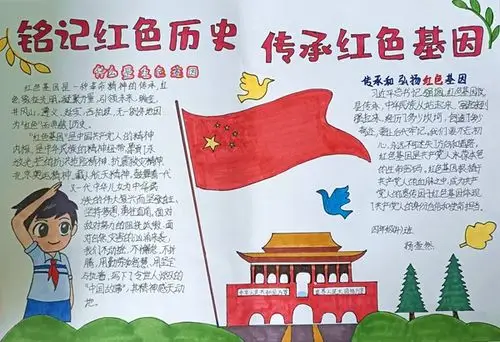 【校园传真】汉滨区果园小学开展"铭记红色历史"主题手抄报评比活动