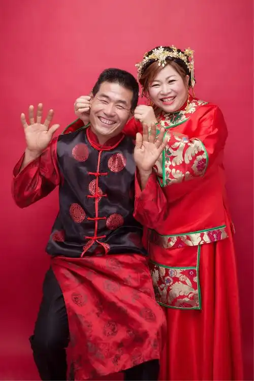 结婚25周年银婚全家福纪念照