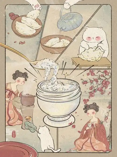 仕女猫咪图为你讲解一碗鲜炖燕窝的由来78