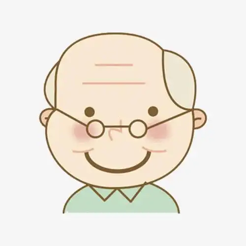 手绘老爷爷
