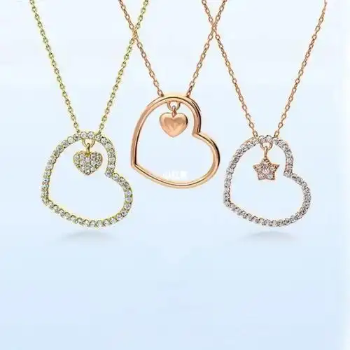 18k金爱心系列钻石项链78