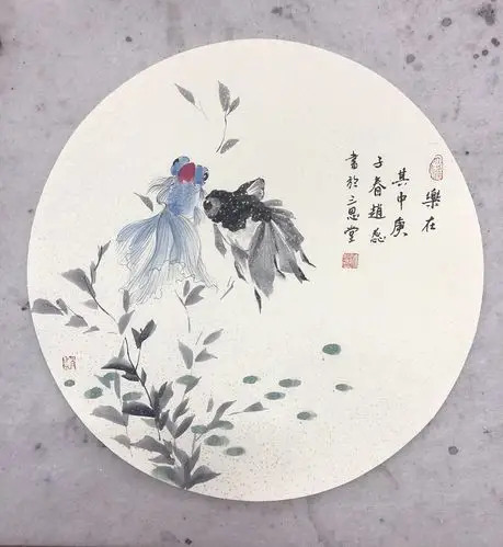国画写意小品金鱼的画法步骤详解