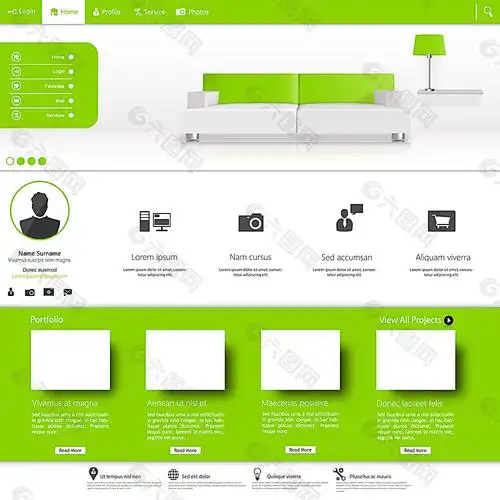 时尚家居网站设计设计元素素材免费下载(图片编号:5874690)-六图网
