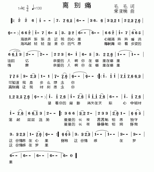 离别曲简谱_肖邦离别曲简谱