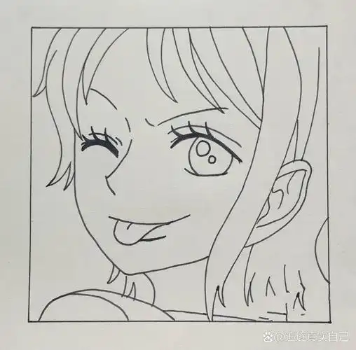 手绘|海贼王·娜美 附线稿过程