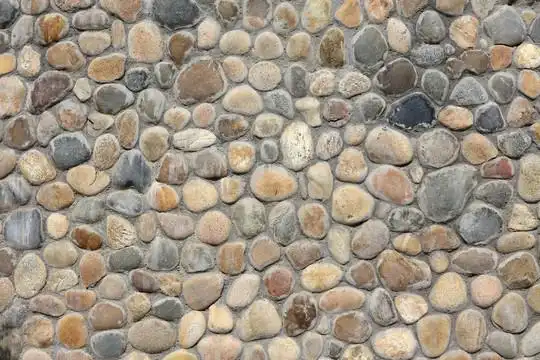 鹅卵石墙图片