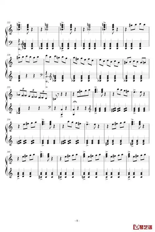 巴隆尼斯之舞钢琴谱-马克西姆-maksim·mrvica-简谱网