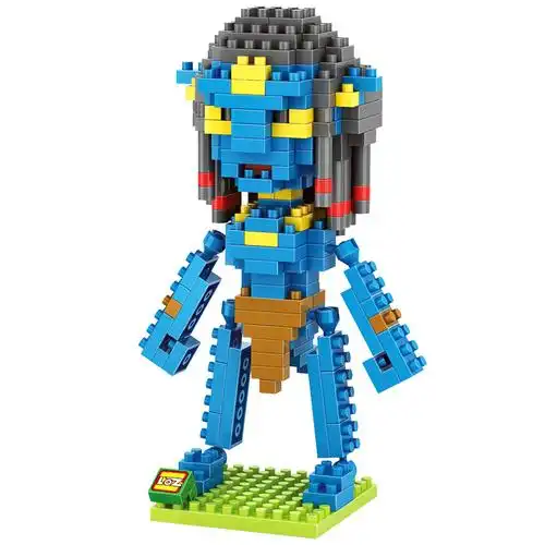 loz微型钻石颗粒积木小型乐高式拼装小人小新公仔8岁以上卡通人物