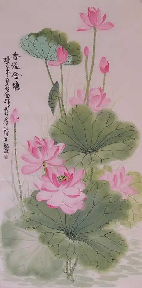 国画荷花图片大全 国画荷花图片大全高清