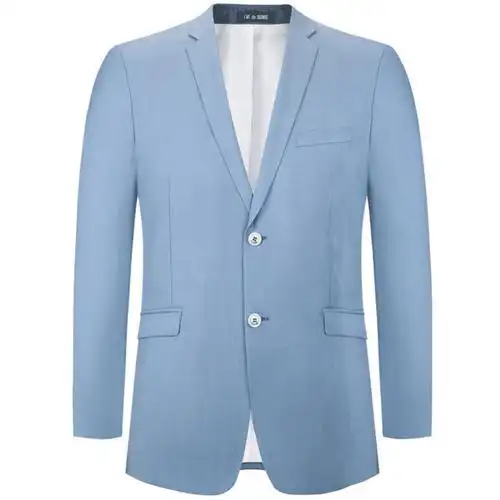 依文新款西服套装上装简约浅色平驳领西装男休闲修身帅气ea580062