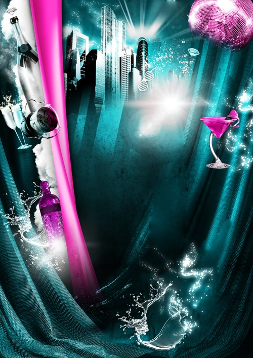 酒吧狂欢海报背景