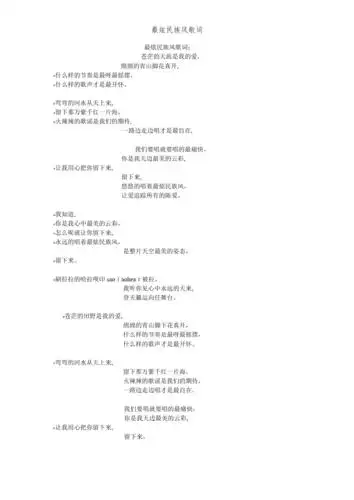 最炫民族风歌词 (2)