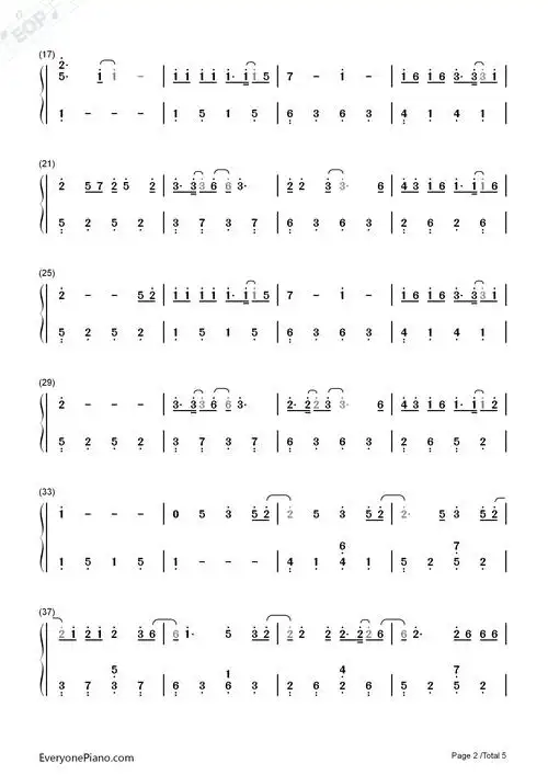 假装-陈雪凝双手简谱预览2