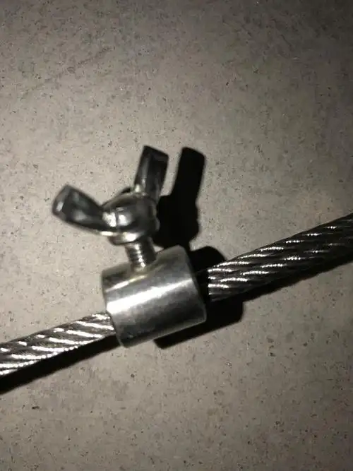 生捷裕门用配件 定做 双4毫米钢丝绳锁扣元宝螺丝弹簧套配件双钢丝绳