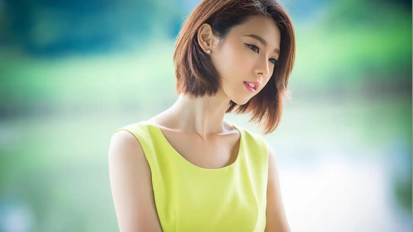 短发气质美女 清新写真