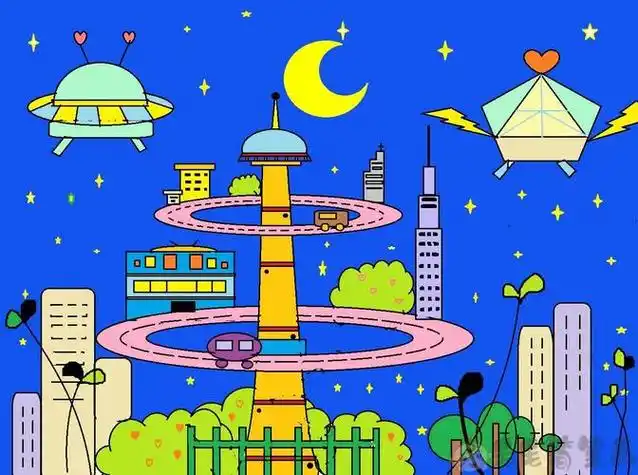 未来的幼儿园简笔画集 简笔画图片大全-蒲城教育文学网