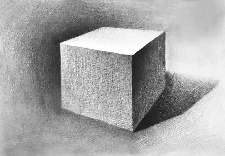 素描石膏几何体正方体