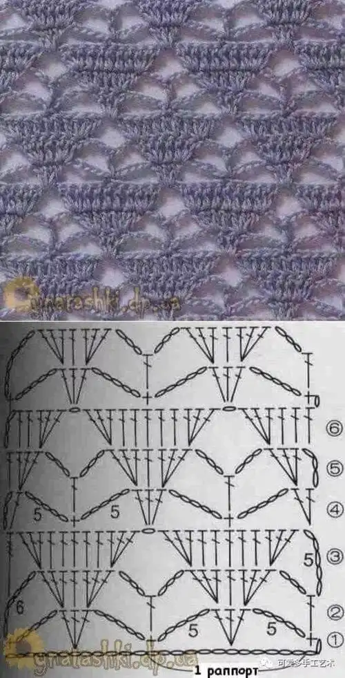 钩织图解花片 毯子