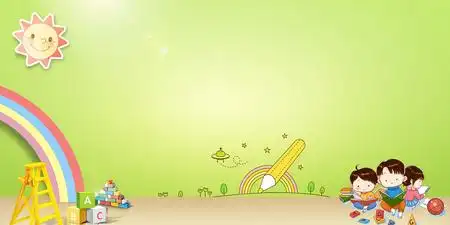 家长会复学卡通小朋友幼儿园开学季背景素材